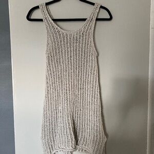 Aerie Cream Knit Swim Coverup
